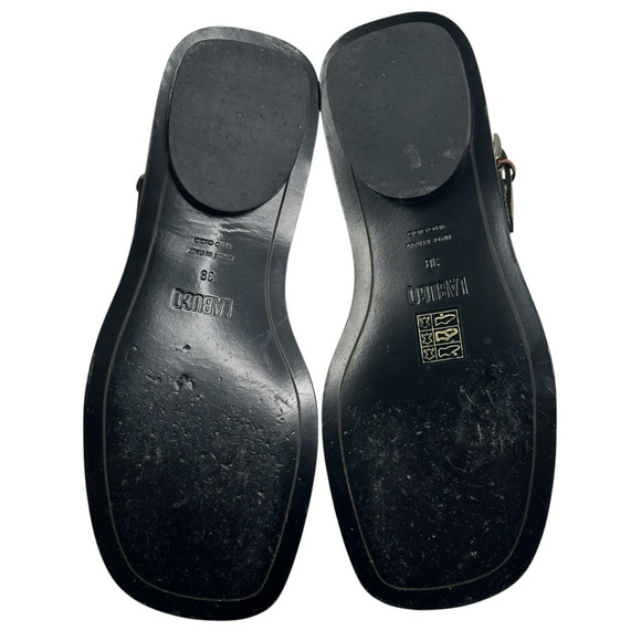 Artemis Sandal Black – Labucq Archive LABUCQ Charlie Black Lizard Embossed Leather Slingback Sandal Size US 7.5/8 $310